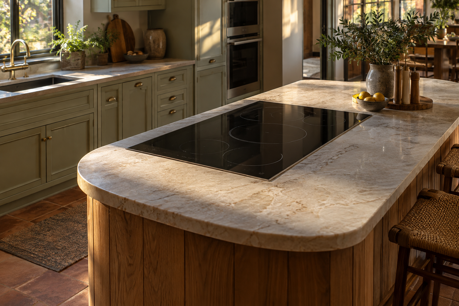 Illustrative Thermador cooktop in a residential kitchen — AI image for Sub-Zero Repair Golden’s Bridge