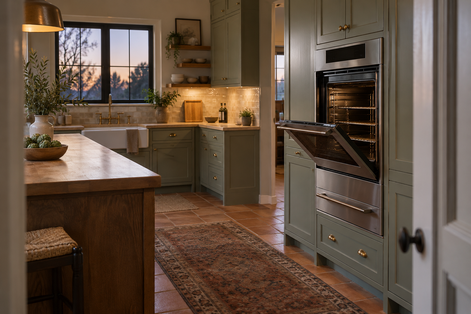Illustrative Wolf oven in a residential kitchen — AI image for Sub-Zero Repair Golden’s Bridge